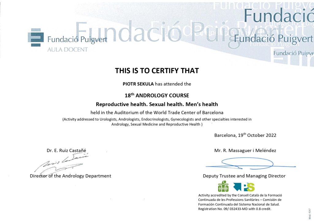 Fundacio Puigvert - Andrology Course